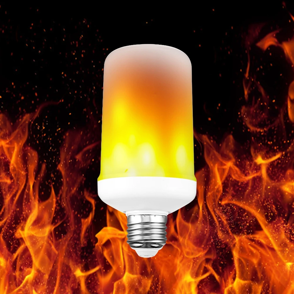 Новый E27 2835SMD светодиодный светильник эффект пламени огня лампочки 3 Вт мерцающего пламени эмуляции огни 1782 К AC220V ночь свет лампы
