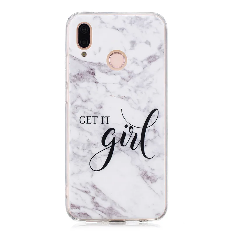 For Coque Huawei P Lite Case Cover Plite Case Silicon Luxury Marble Soft Tpu Back Cover