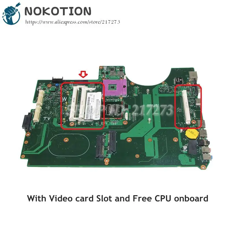 Материнская плата NOKOTION для ноутбука Acer sapire 8920G 8920 DDR2 Бесплатный процессор MBAP50B001