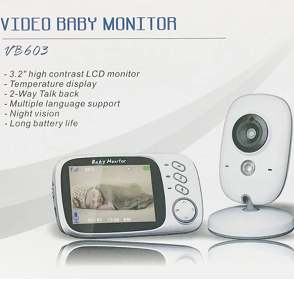 

VB603 Video Baby Monitor 2.4G Wireless With 3.2 Inches LCD 2 Way Audio Talk Night Vision Surveillance Security Camera Babysitter