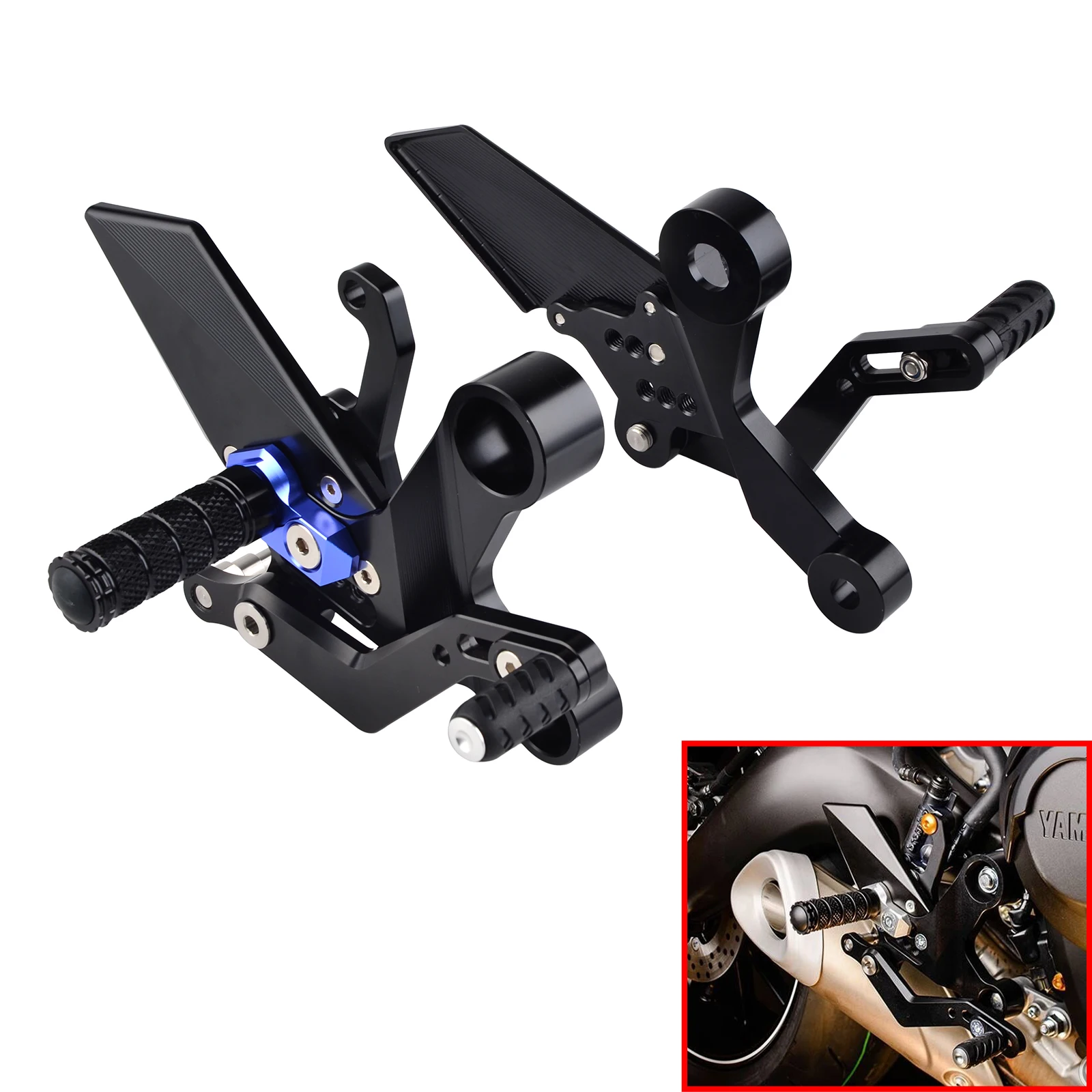 

Foot Peg Rests Footpegs For Yamaha MT09 MT-09 FZ-09 FZ09 FZ MT 09 2014 2015 2016 XSR900 2016 Adjustable Rearset Foot Pegs