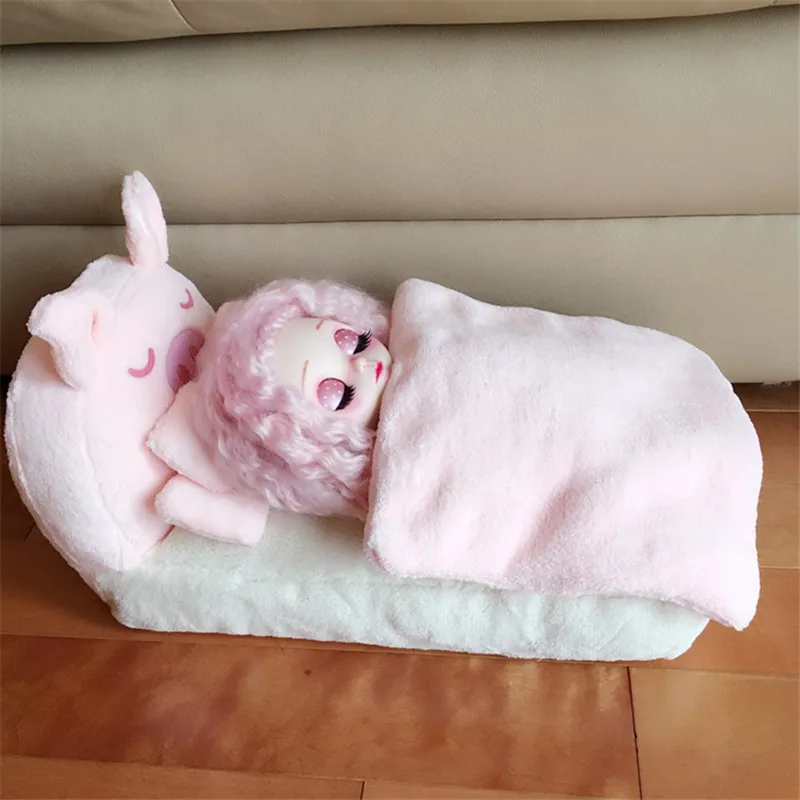 Casa de Bonecas Brinquedos para Meninas Doub Móveis Brinquedo Kawaii Simulação Macia Mini Rosa Cama Sofá Quarto Fingir Jogar Crianças Bonecas k 1 - 6 2 pretend play