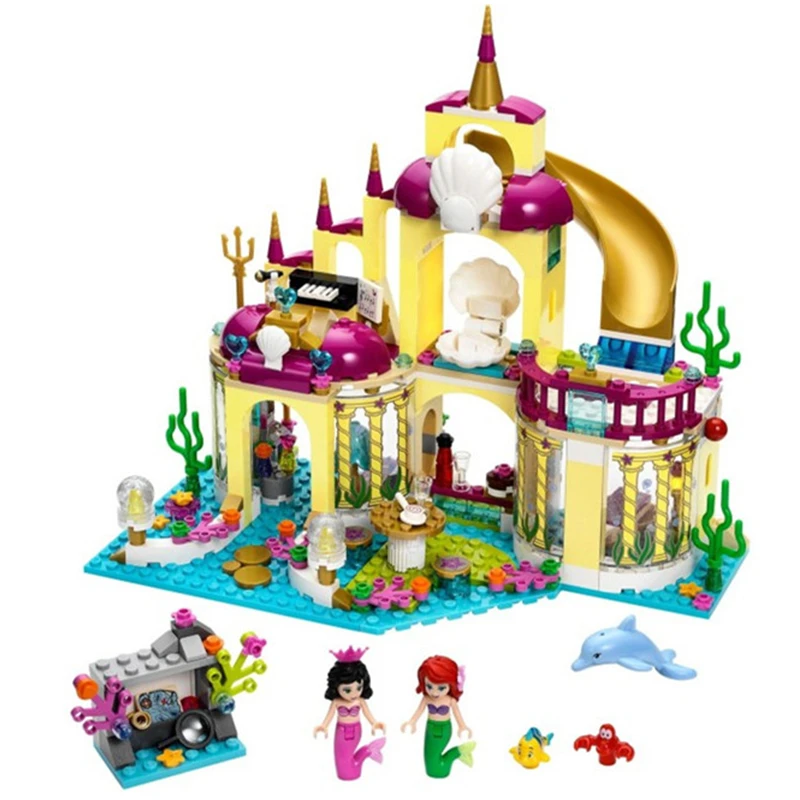 

Princess Mermaid Undersea Palace Girl Friends Lepin Building Bricks Compatible Toys For Children Birthday Gift brinquedos Lego