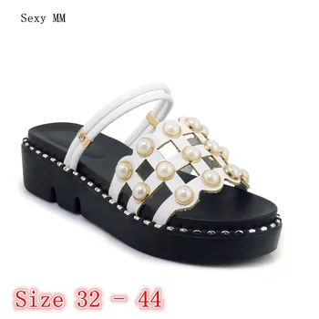 

Women Platform Wedge Sandals Low High Heel Shoes Slippers Woman Wedges Gladiator Sandals Small Plus Size 32 33 - 40 41 42 43 44