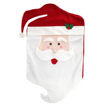 

Popular New Year Christmas Decoration Chair Covers Dining Seat Santa Claus Christmas Grandma Chair Cover For Home Party Decor