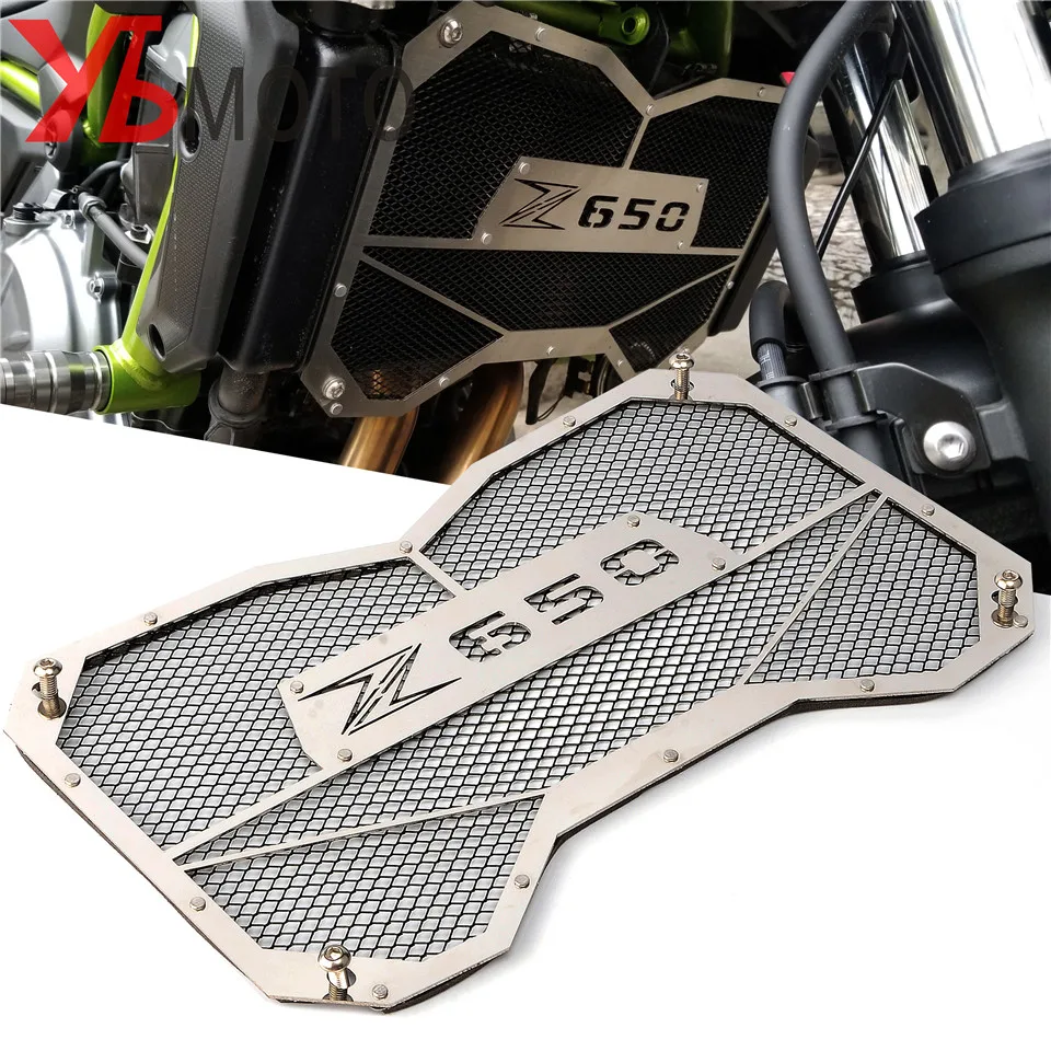 Koop Hoge Kwaliteit Motorbike radiator grille guard bescherming Water tank guard Voor Kawasaki Z650 Z 650 2017 2018 Accessoires