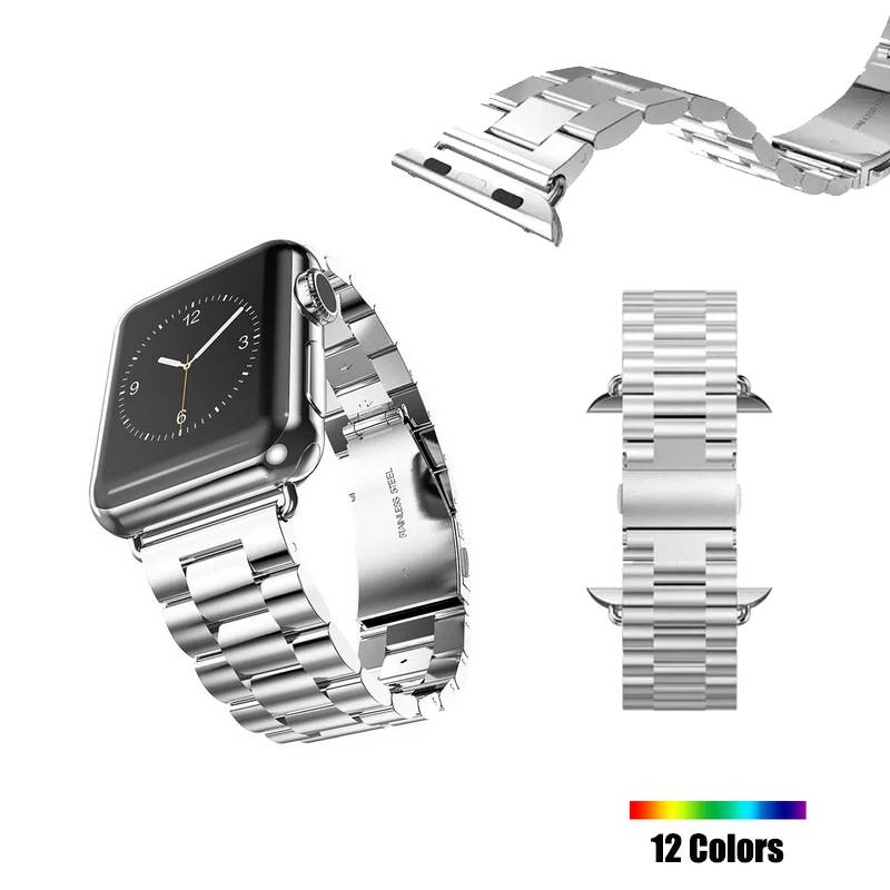 

12 Colors Man WatchBand For iWatch Series 4/3/2/1 Stainless Steel Women Watch Band for apple Watch 38mm 40mm 42mm 44mm Wristband