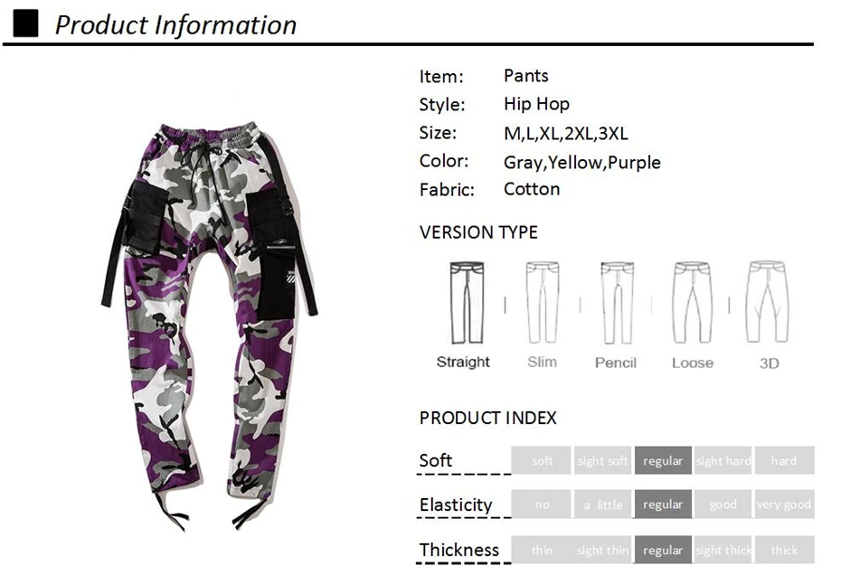 Цвет камуфляжные штаны-карго 2019 мужские модные мешковатые брюки хип-хоп Повседневное Хлопковые Штаны с несколькими карманами уличная W0091