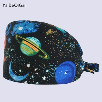 

2019 high quality new Operating room hat and surgical cap for men and women Breathable cotton pet doctor nurse hats Medical caps