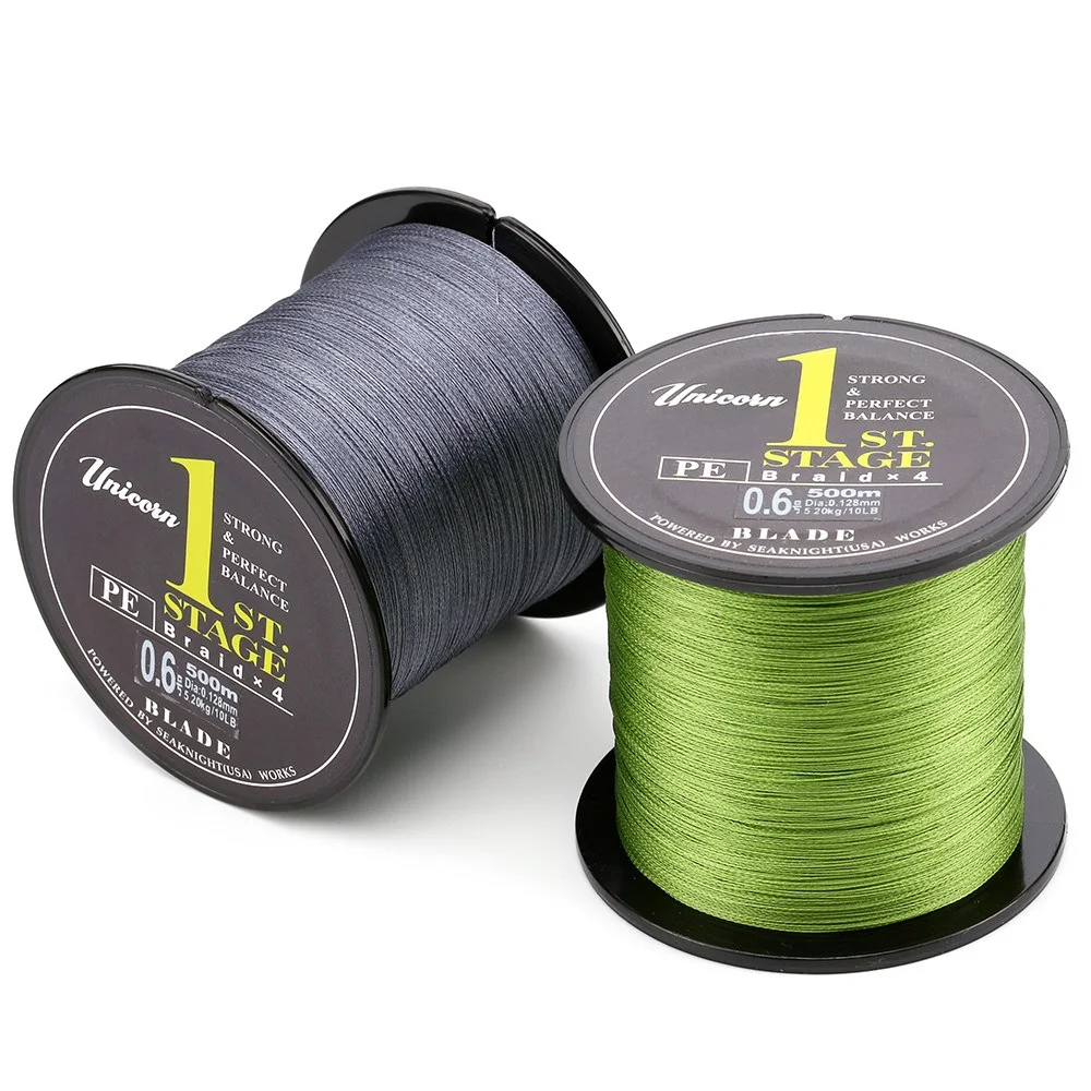 Stronger 500M line PE Braided Fishing Line 4 Strands Round