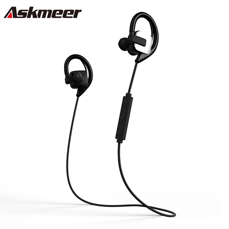 Askmeer 129 Bluetooth 4 1 Wireless Headset Sport Sweatproof Earphone With Microphone For Iphone Android Phone Handfree Call Wireless Noise Cancelling Headset Headset Voipheadset Wireless For Pc Aliexpress