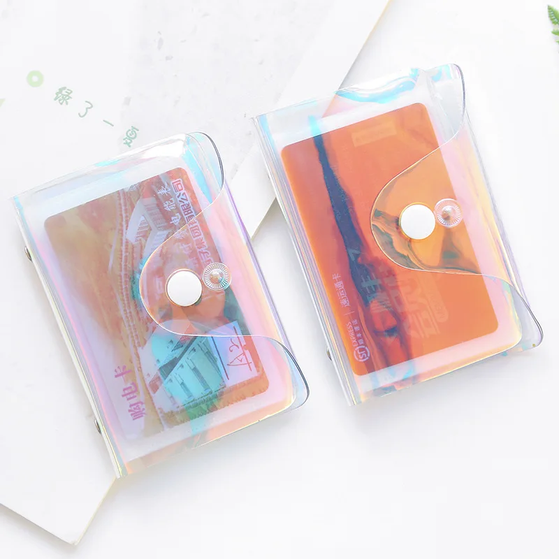 

Laser Dazzle Color 20 Bits Card Case Credit Card Holder Student ID Cards Wallet Passport Business Card Holder Book Protector