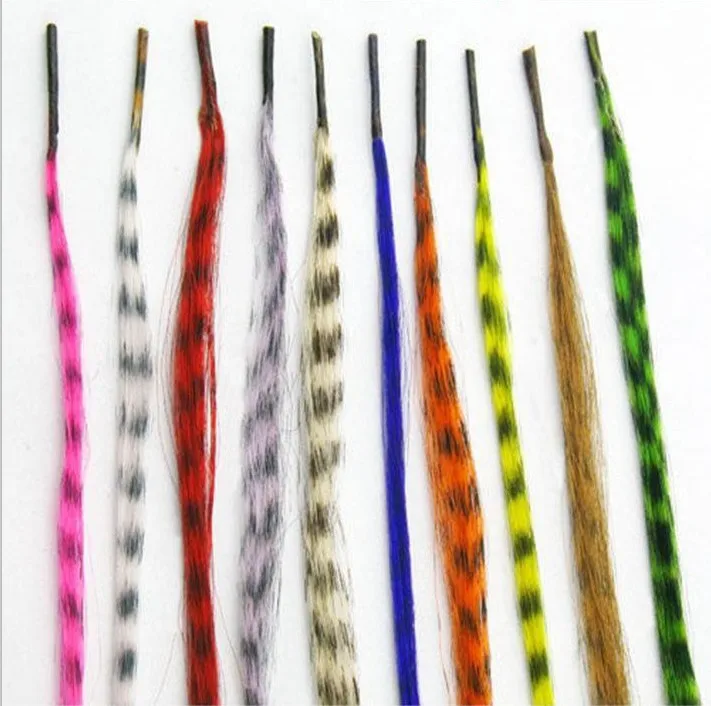 16 inch long 10pcs/lot synthetic Feather hair extensions + free beads