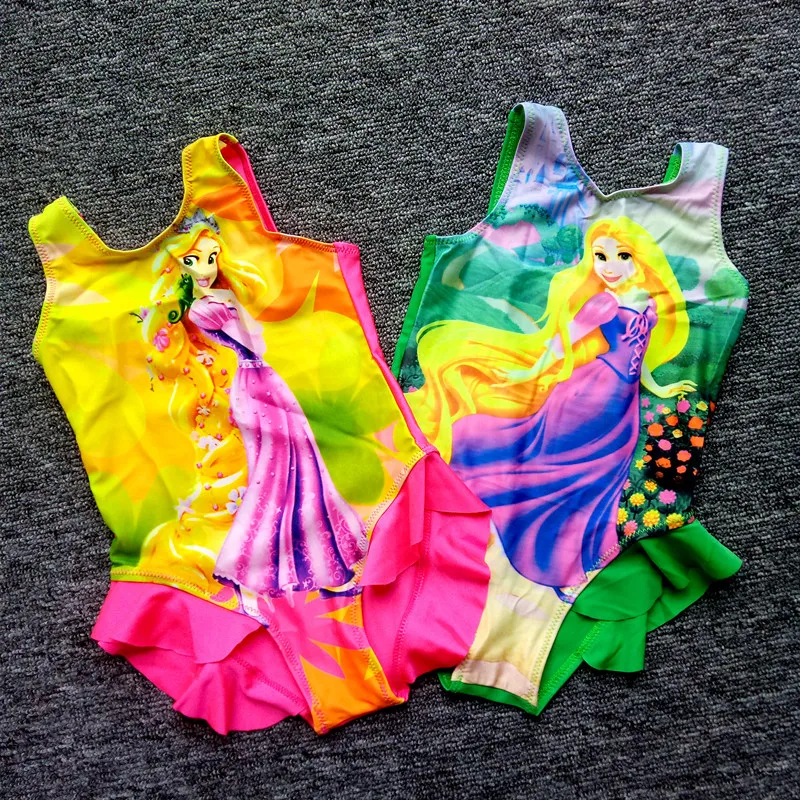

Girls Princess Swimsuit New 2019 One-Piece Swimming Suit For Girls Cute Beachwear Children Girls Swimwear Cartoon G3-K378