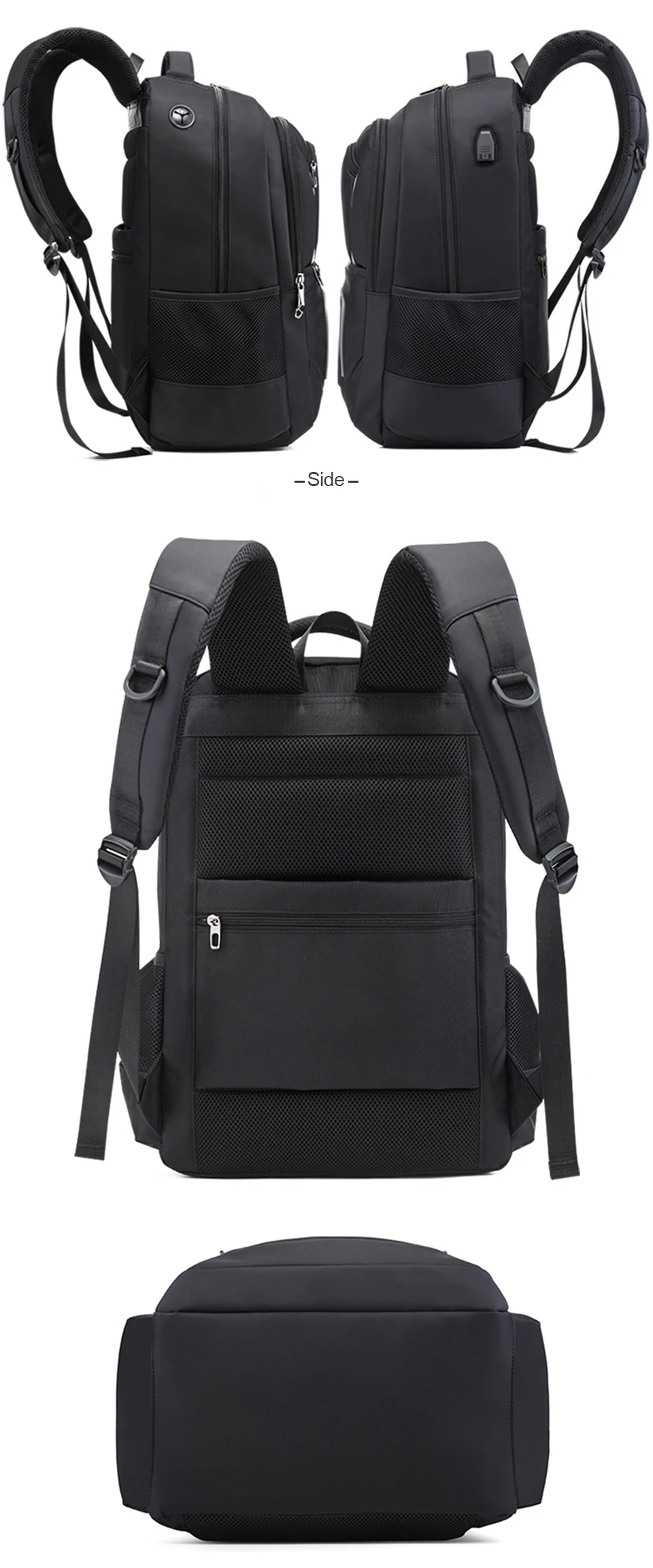 Mens Backpack Laptop 17 Male Backpacks 15.6'' Women Female Student Back Pack Notebook Travel Large Capacity USB Charging Bagpack (14)