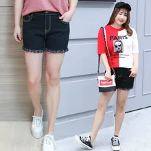 Высокая талия повседневные женские джинсы s свободные манжеты джинсовые летние шорты штаны фактурные карманы плюс размер шорты женские