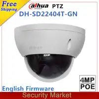 Original dahua 2MP SD22204T-GN updated by SD22404T-GN CCTV IP camera 4 Megapixel Full HD Network Mini PTZ Dome POE Camera