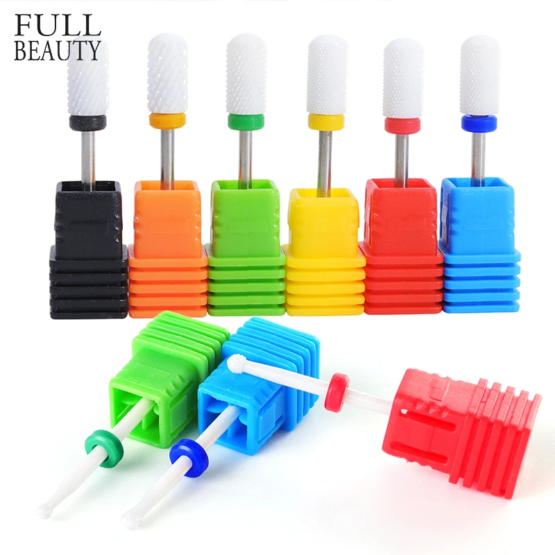 

Full Beauty Ceramic 28 Type Nail Drill Bits Remover Mills Manicure Files Nail Art Cutter Electric Accessory Clean Tool CH810