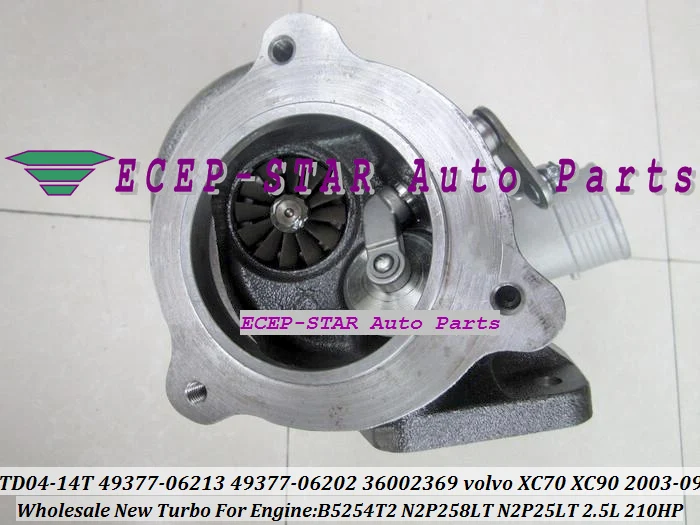 TD04 TD04-14T 49377-06213 36002369 Turbo Turbocharger For Volvo Volvo-PKW XC70 XC90 2003-09 B5254T2 2.5T 2.5L 210HP (4)