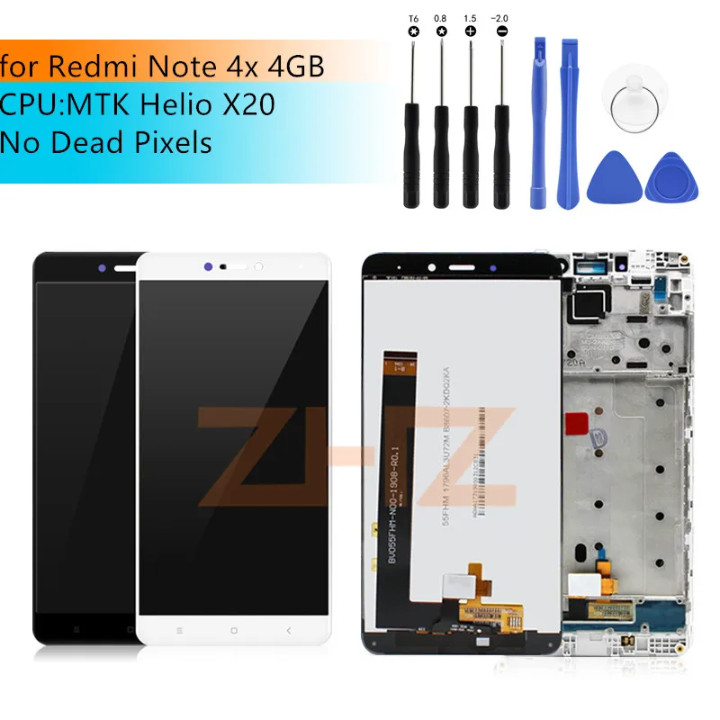 

for Xiaomi Redmi Note 4X MTK helios Touch Screen Digitizer assembly for redmi note4x lcd 4GB with Frame Note4X Pro lcd +tools