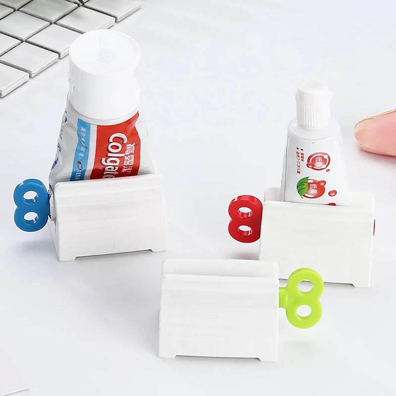 1Pc Plastic Toothpaste Squeezer Toothpaste Rolling Tube Stand Holder Multifunctional Squeezing Dispenser Bathroom Accessories