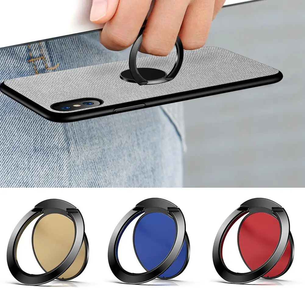 

Universal 360 Degrees Rotary Ultra Slim Metal Finger Ring Phone Holder Stand NEW