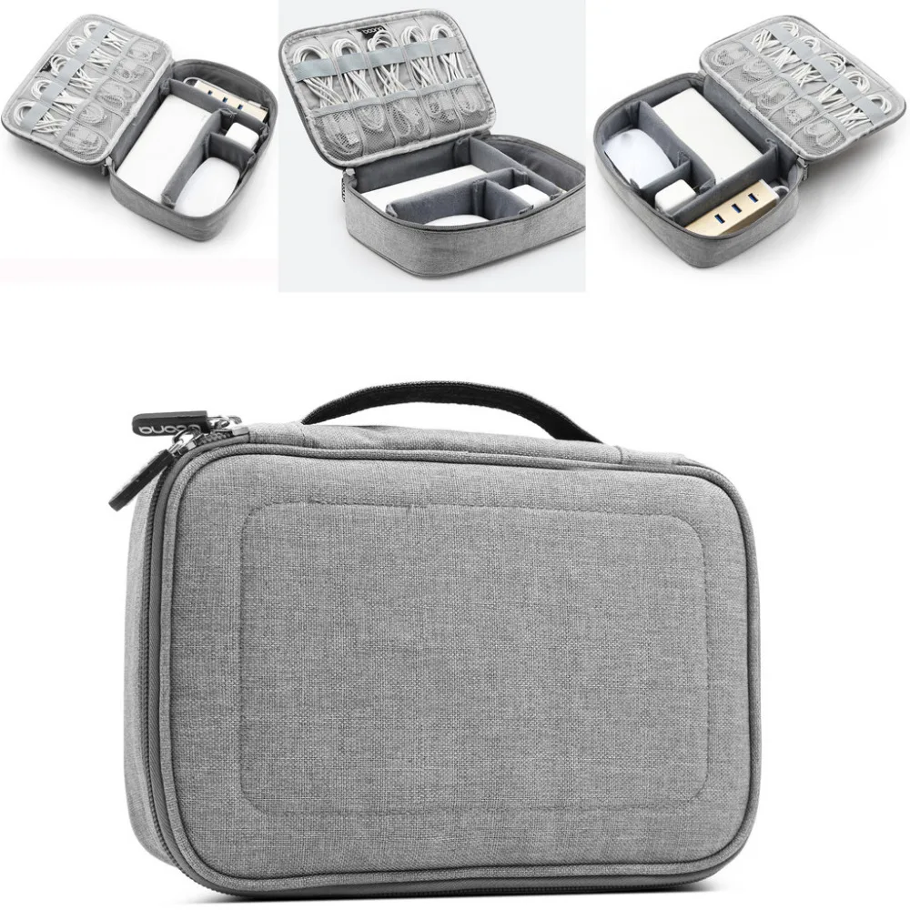 

Men Women Business Multi-function Digital Handbag Data Line Earphone Hard Disk Portable Power Pack Handbag