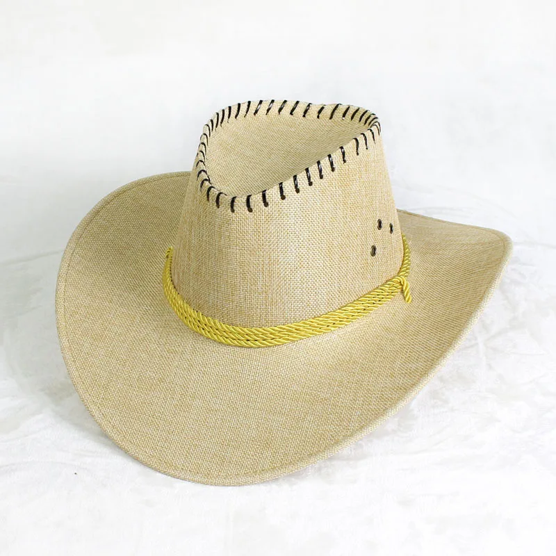 Ковбойские шляпы ручной работы пляж Войлок солнца Шапки вечерние Кепки для парня девушку ковбойская шляпа унисекс полые западную шапки подарок AD0039