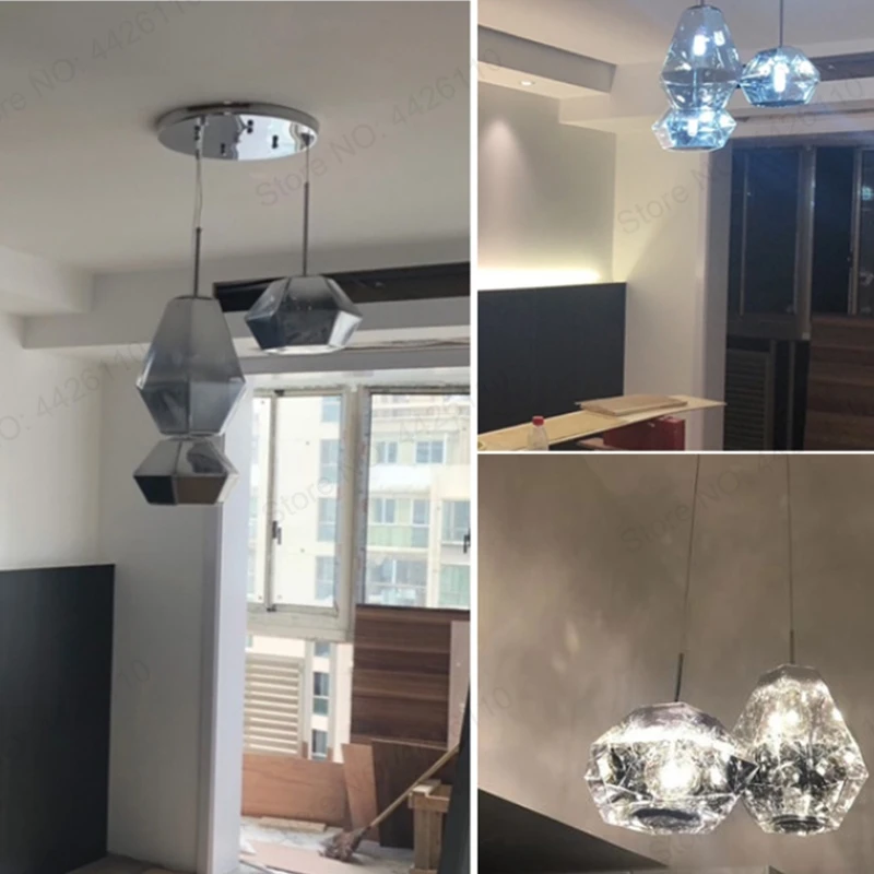 BLUBBLE colgante de acrílico luces Tom Dixon figura lámpara colgante metálico Crysta Hanglamp pasillo del Hotel SALÓN DE colgando de la lámpara LED - 5