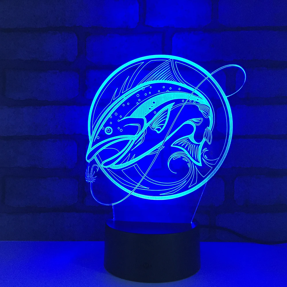 Светодиодный RGB ночник на палец 7 цветов Настольный светильник фигурки героев 1849