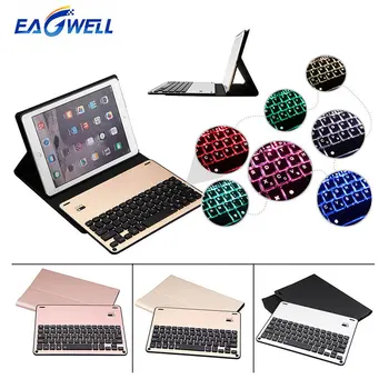 

Alloy Backlit Light Bluetooth Keyboard Leather Case For Apple iPad Pro 10.5 inch Tablet Removable Keyboard Case Protective Cover