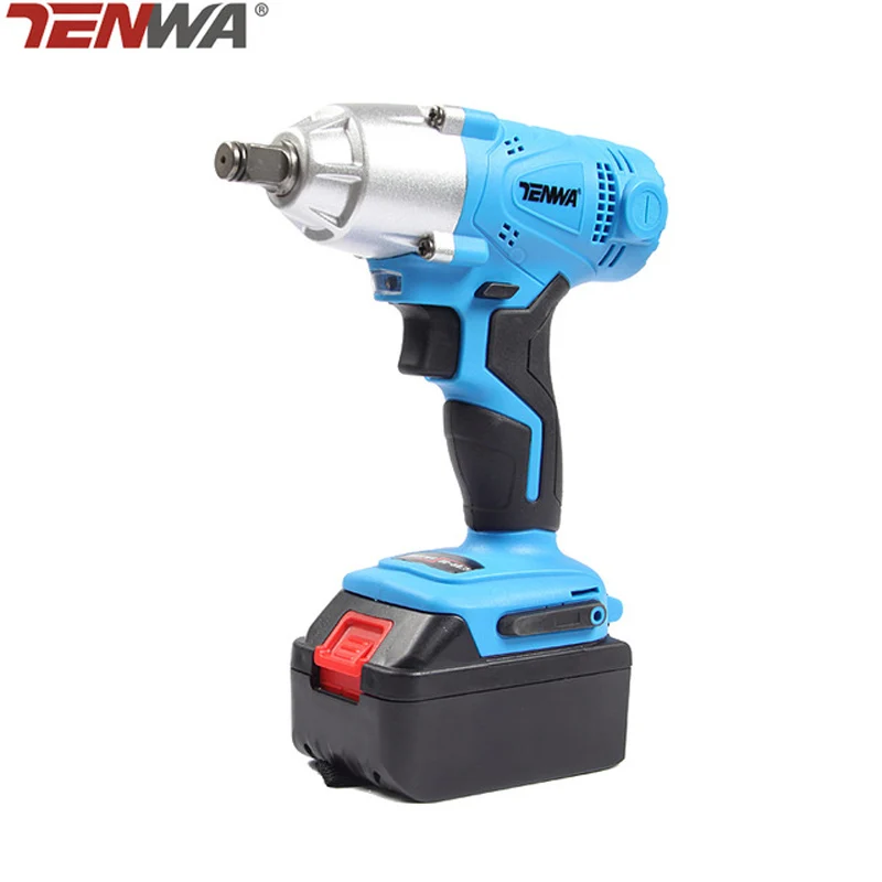 

TENWA 21V Electric Impact Wrench 4000mAh Lithium Battery Cordless Wrench Home Repair Power Tool Brush/Brushless Drill