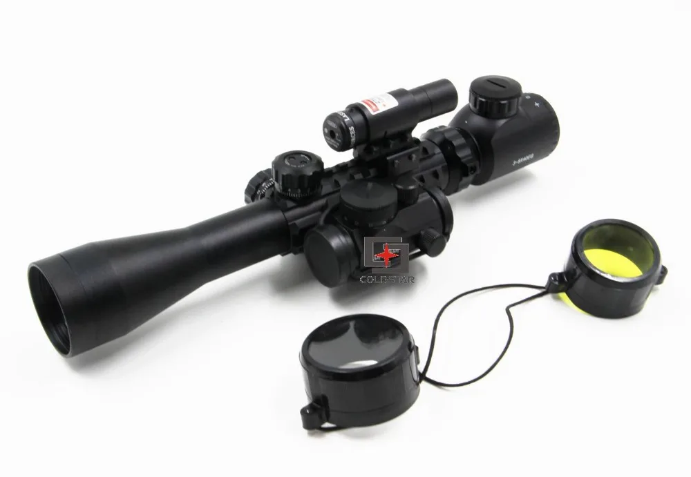 

Promotional!!! Hunting Compact Combo 3-9X40EG Rifle Scope w/ Laser & 1x24 Illuminated T-1 Red Green Dot Scope