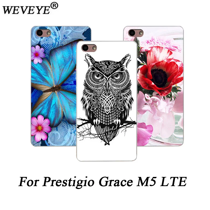 

SOFT TPU Phone Cover For Prestigio Grace M5 LTE PSP5511DUO print Flower animals Towers design Covers For Prestigio Grace M5 lte