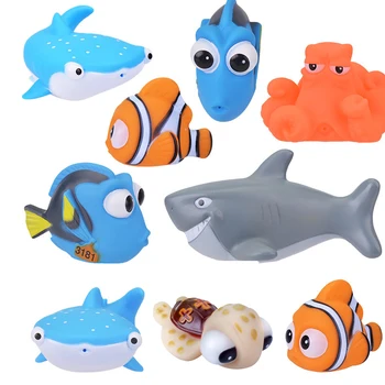 

1PCS New Baby Bath Toy Animal Squeeze DebblingToys Float Wate Rubber Bathroom Fun Play Animals Fish Tortoise Bath Toys for Kids