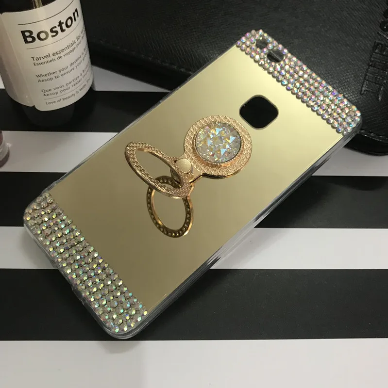 Зеркальный чехол с кольцом для Huawei P20 lite P smart Z 2019 P10 plus honor 8X 8 7A 8A 9 10 Mate 30 20 Pro