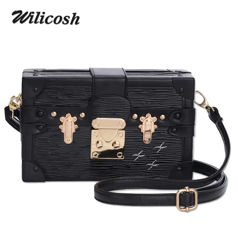 

Wilicosh Famous Brand Design Women's handbags PU leather women shoulder messenger bags female gold clutches bolsos mujer WL533