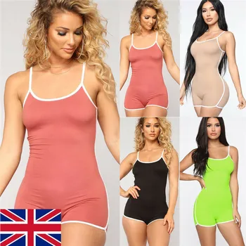 

Women Sport Playsuits Summer Casual Comfortable Jumpsuits Solid Jumpsuits