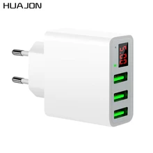 Universal 3 Ports LED Display Portable USB Wall Charger For iPhone X 10 8 Plus Samsung