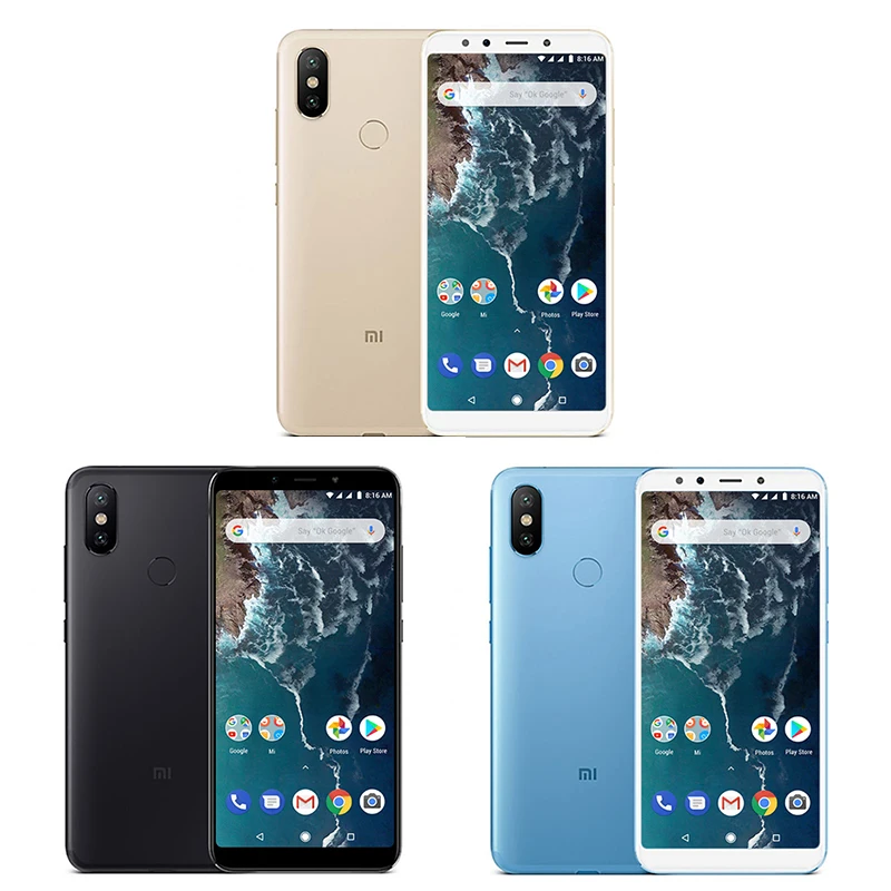 Глобальная версия Xiaomi Mi A2, 4 ГБ, 64 ГБ, 5,99 дюйма, 18:9, полноэкранный Восьмиядерный процессор Snapdragon 660, МП AI, двойная камера, Android One, мобильный телефон