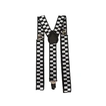 Клетчатый зажим на подтяжках эластичный Y-back подтяжки(черный+ белый