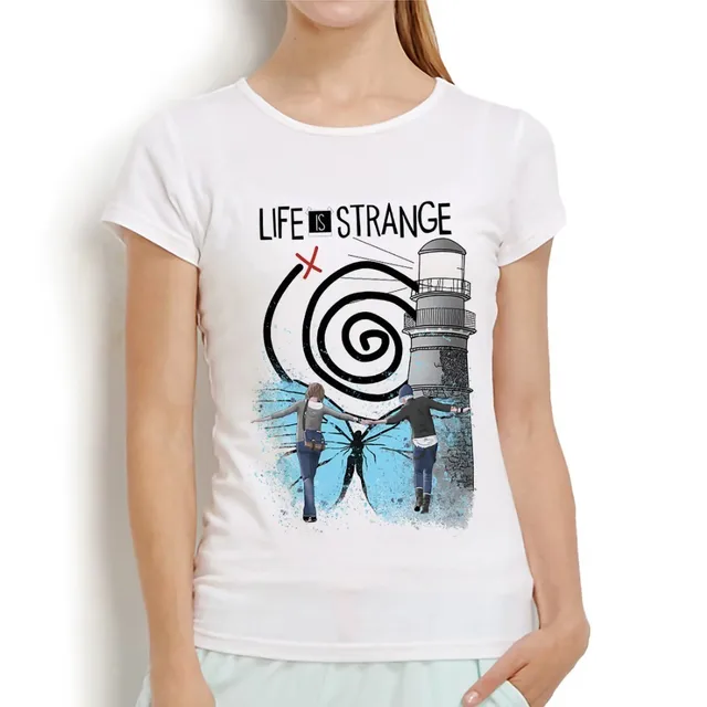 Kasual Putih Lengan Pendek Femme Tshirt 