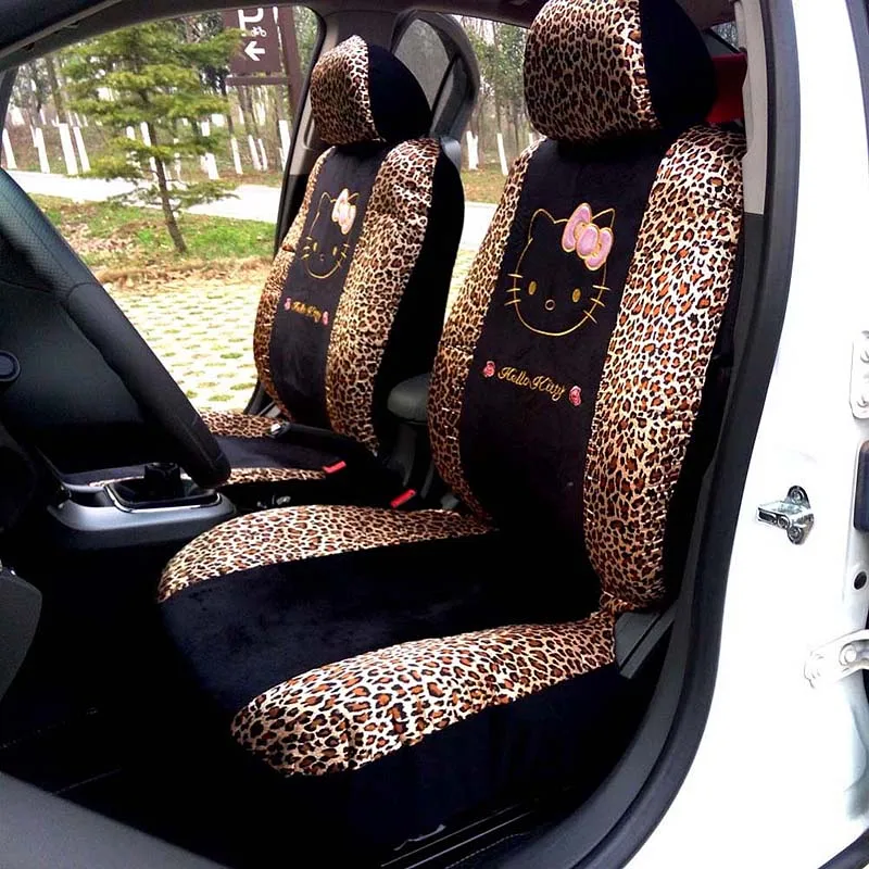 

Cute Cartoon Kitty Universal Car Seat Covers Full Set Cotton Auto Seat Decoration Protector for Women Girls Car-Styling