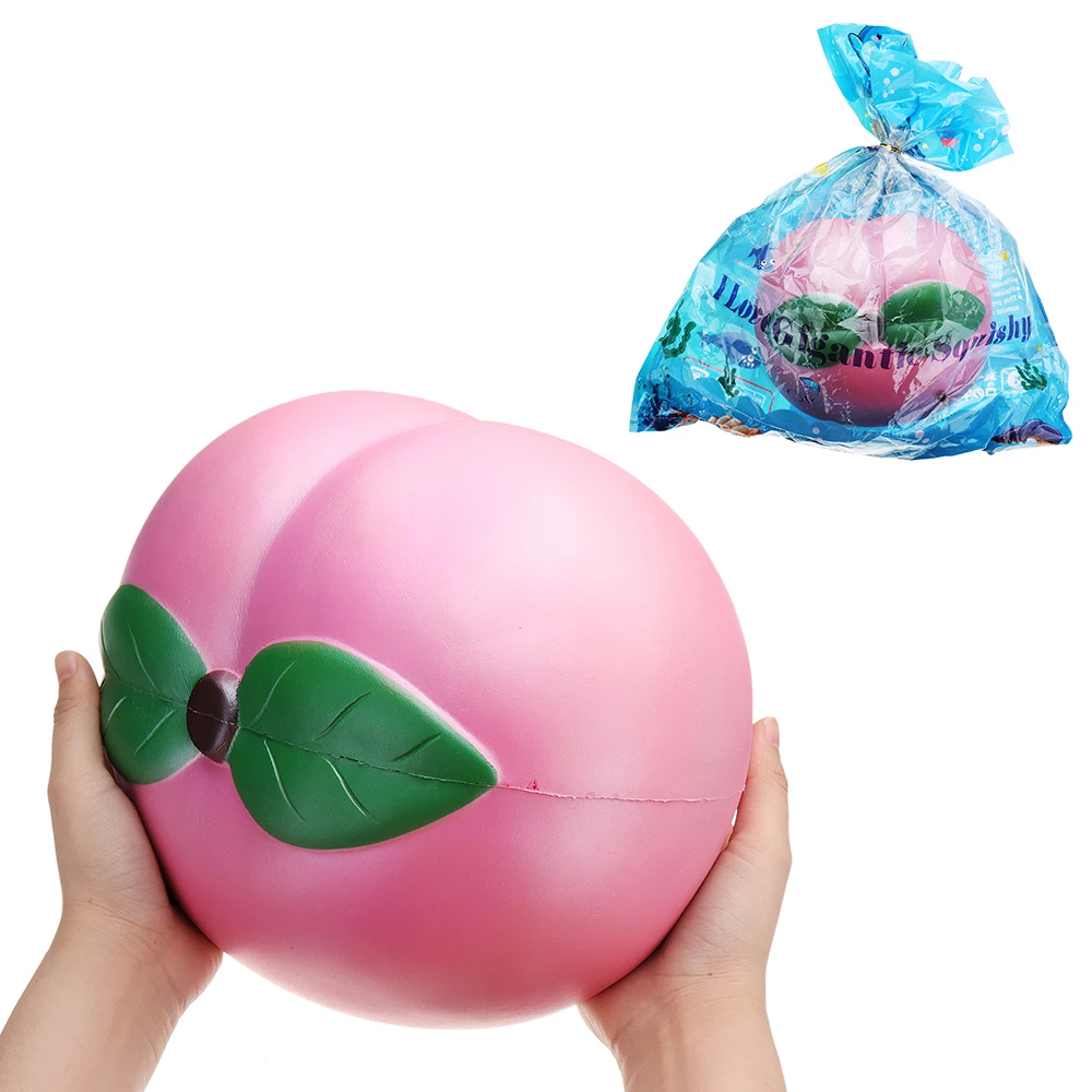 25 см Kawaii Big Peach Squishy Jumbo Fruit Slow Rising Toy для детей Коллекция подарок взрослых снятия