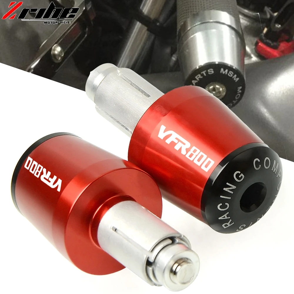 

for VFR800 logo Motorcycle CNC 22mm Handlebar Grips Bar Ends Cap Slider For HONDA VFR800 VFR 800 VFR800F 2002-2017 2010 2011