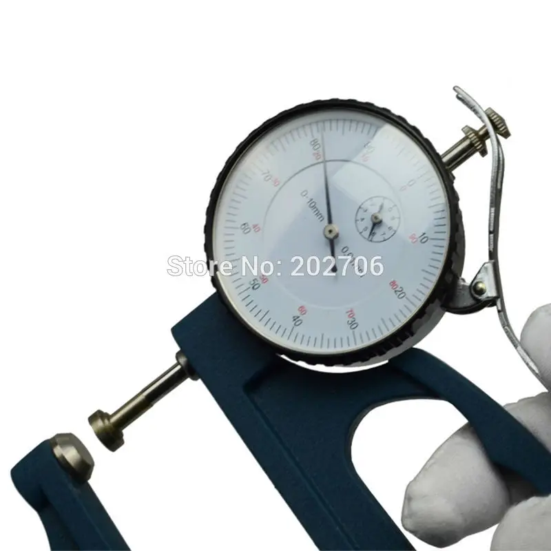 다이얼 두께 게이지, 10mm 두께 측정기, 120mm 스로트 범위 두께 테스터, 0-10mmx120mm
