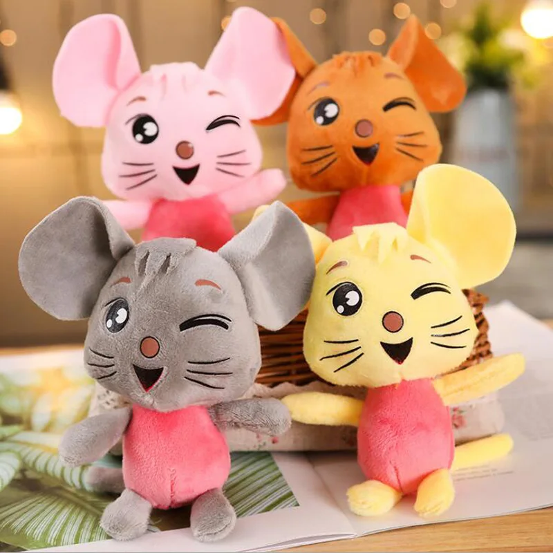 

Cute Soft Plush Mini Wink Small Mouse Pendant Cartoon Plush Animal Mouse Children Bag Small Gift Bouquet Pendant Decoration