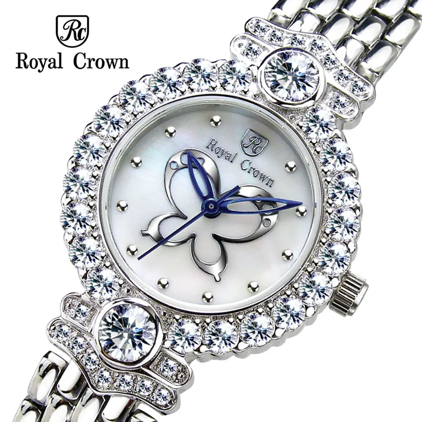 Lady Women s Watch Japan Quartz Hours Best Fashion Dress Bracelet Butterfly Shell Luxury Rhinestones Bling