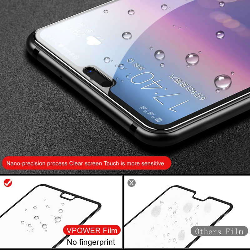 VPOWER p20 pro Защитное стекло для экрана для huawei p20 p20 pro 6D 5D полное защитное стекло 9h защитная пленка из закаленного стекла