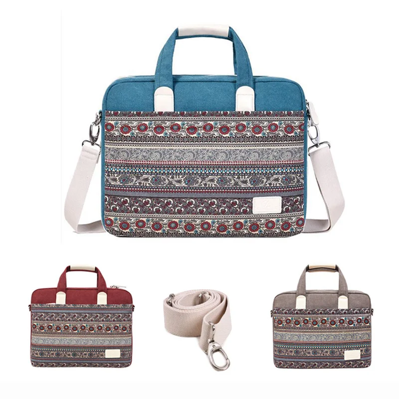 13 14 15 дюймов тканевая сумка для компьютера сумка для Macbook Air Pro hp Dell lenovo 15,6 ноутбук сумка на плечо для женщин и мужчин